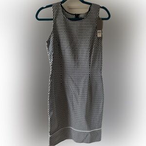 D. Exterior Annarlette Black and White Patterned Dress